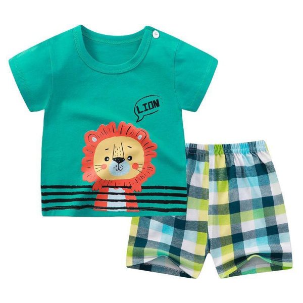 Children Clothes Baby Short Sleeved Shorts Two Piece Suit - Image 2