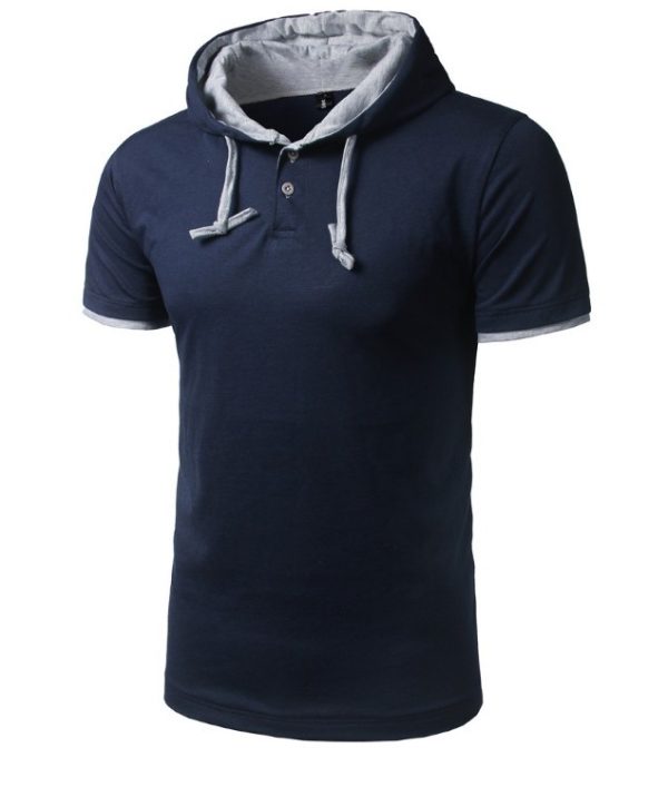 Mens Hoodie Slim T-Shirt - Image 5