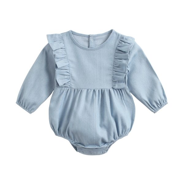 Baby Denim Clothes Bodysuit Wrap Fart Romper - Image 4