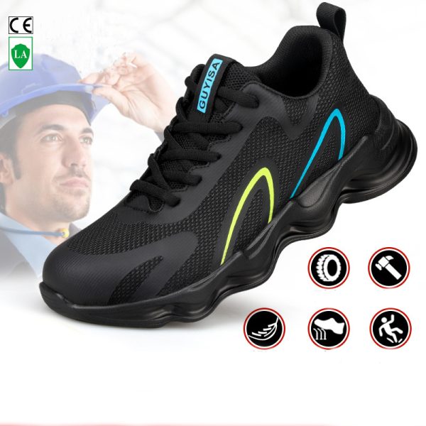 Steel Toe Shoes For Men Work Safety Shoes Nonslip Indestructible Sneakers - Image 9