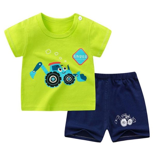 Children Clothes Baby Short Sleeved Shorts Two Piece Suit - Image 4