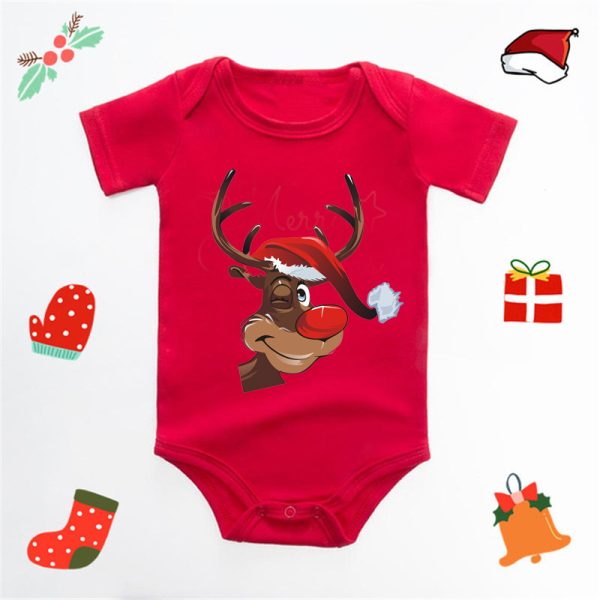 Baby Romper Jumpsuit Red Fart Clothes - Image 2