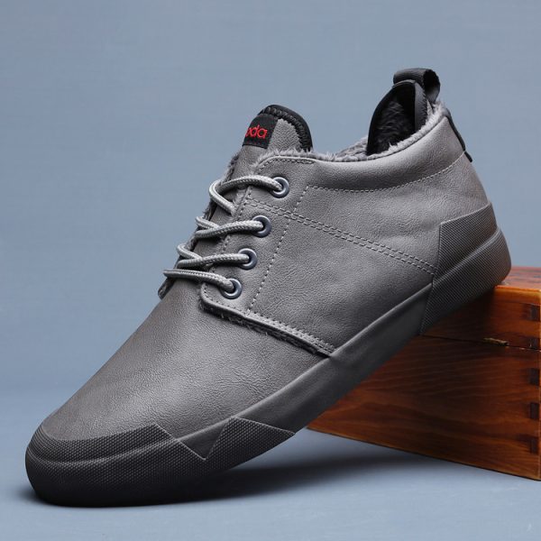 Fashion men shoes lace-up leather casual shoes - Image 7