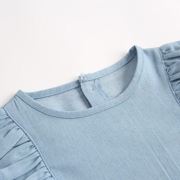 Baby Denim Clothes Bodysuit Wrap Fart Romper - Image 3