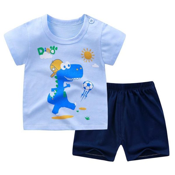Children Clothes Baby Short Sleeved Shorts Two Piece Suit - Image 5