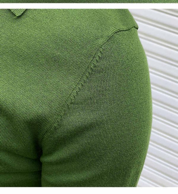 Polo Shirt Men Short Sleeve Is Decorated Body Solid Color Lapel - Image 3