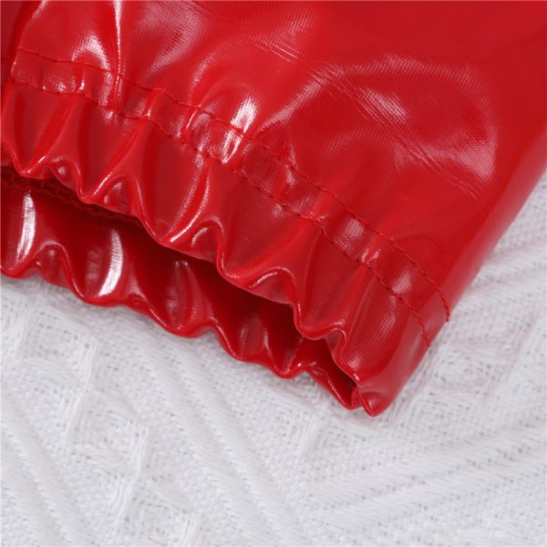 Men's Zipper Bright Leather PU Leather Pants Underwear - Image 6