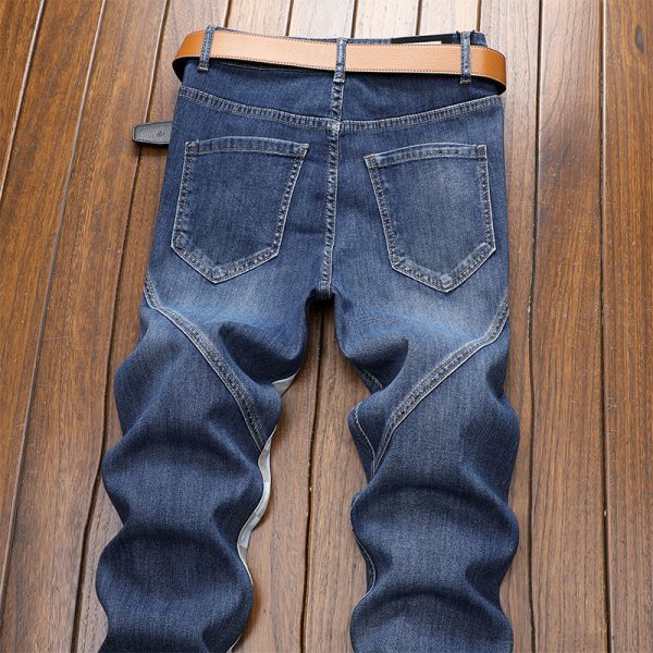 Men's Slim Stretch Stitching Jeans - Image 6