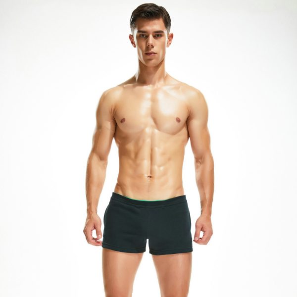Casual Men's Shorts Cotton Solid Color Pocket Low Waist Sports Pants - Image 10