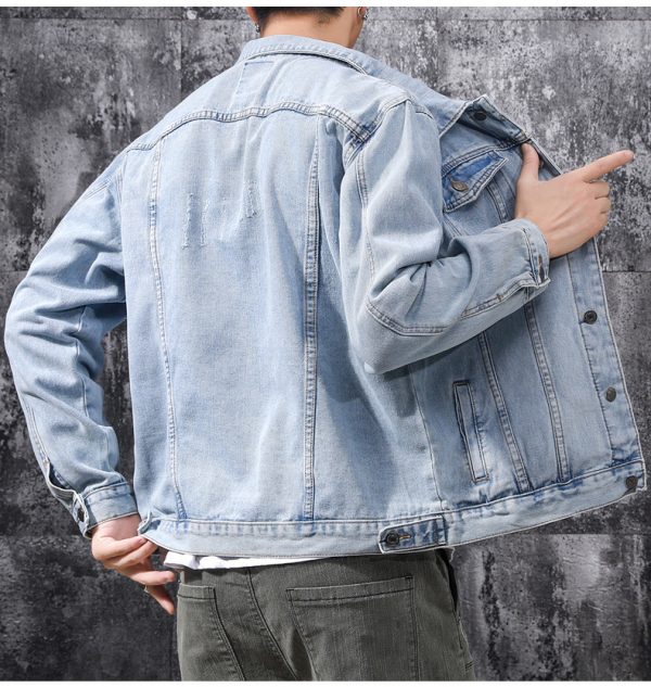 Handsome Casual Blue Jacket Men - Image 4