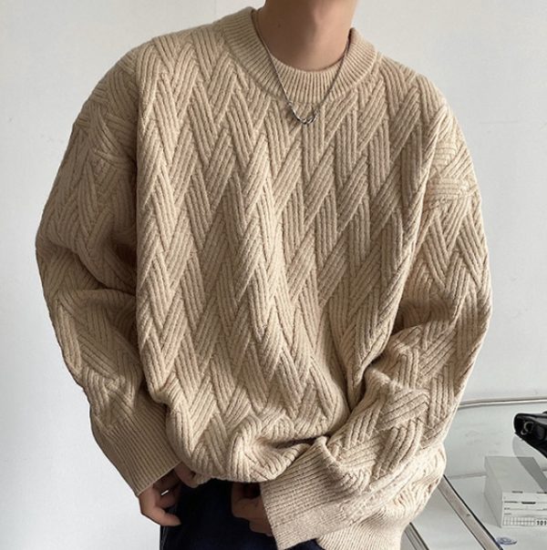 Solid Color Non Pilling Jersey Over Men's Sweater