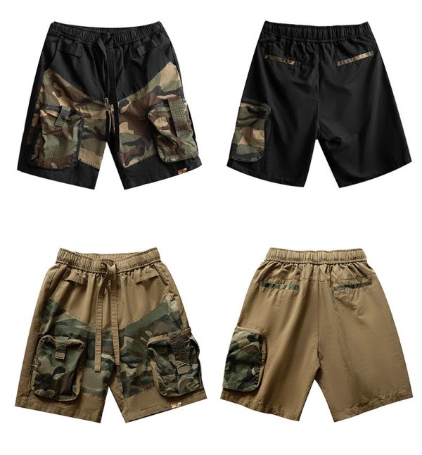 Multi Pocket Camo Cargo Shorts For Men - Image 8