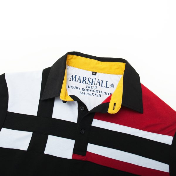 Men Colorblock Short Sleeve Polo Shirt - Image 5