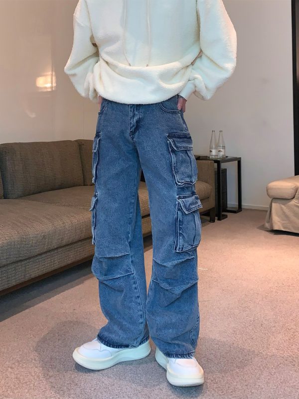 Straight Jeans Men's Loose Vintage Vintage Casual - Image 5