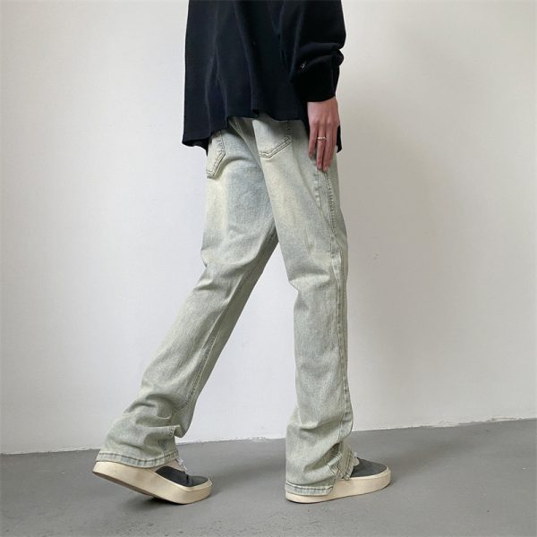 Men's Retro Washed Retro Colored Jeans - Image 3