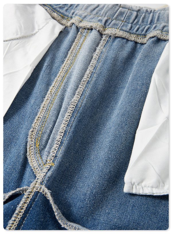Men's High Street Wash Ripped Wide Leg Jeans - Image 8
