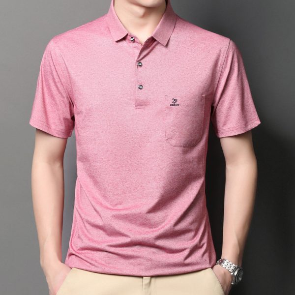 Short-sleeved Solid Color T-shirt Polo Shirt T-shirt - Image 6