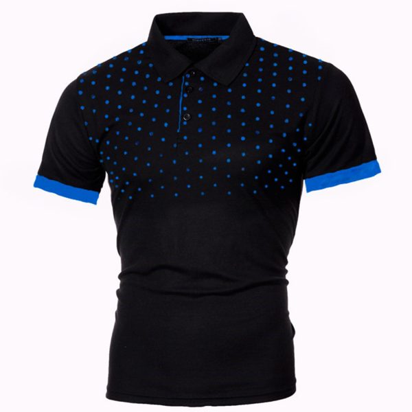 Pure Color Cotton Short-Sleeved Casual Polo Shirt - Image 6