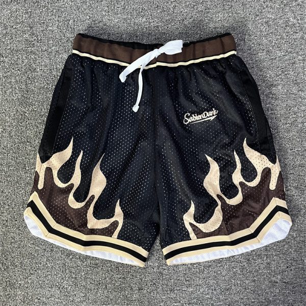 Flame Double Layer Mesh Style For Sports Shorts Men - Image 7