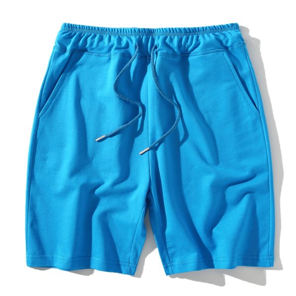 Summer Solid Color Knitted Running Shorts Home Cotton Shorts - Image 8