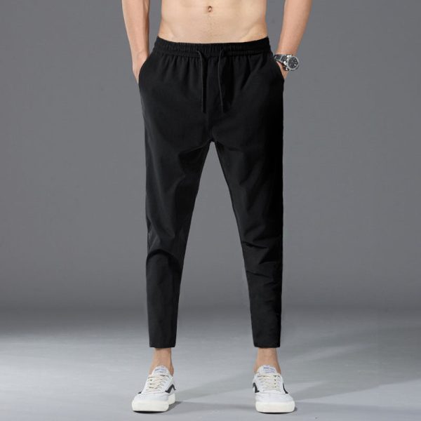 Men's Fashion Casual Solid Color Four-way Stretch Leggings