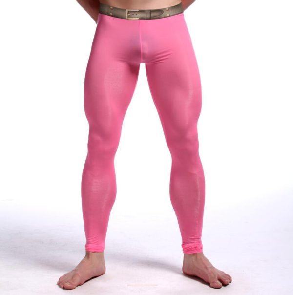 Warm Trousers Ice Silk Stretch Yoga Bodybuilding Bottoming Nine