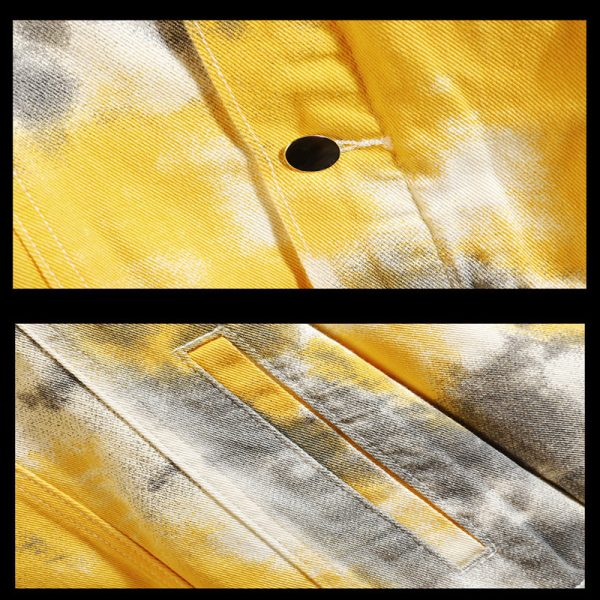 Camouflage color denim jacket men - Image 3