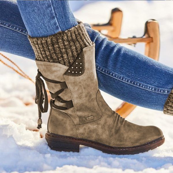 Women Winter Boots Mid-Calf Snow Boots - Image 5