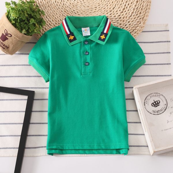 Solid color polo shirt - Image 3