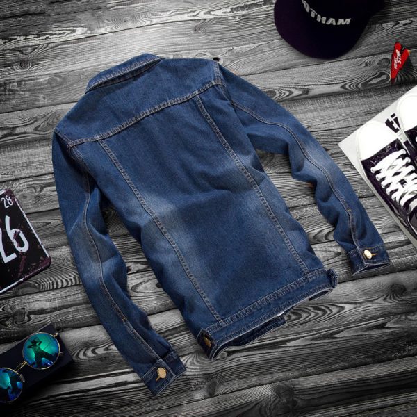 Fashion lapel men's denim jacket jacket men casual - Image 4