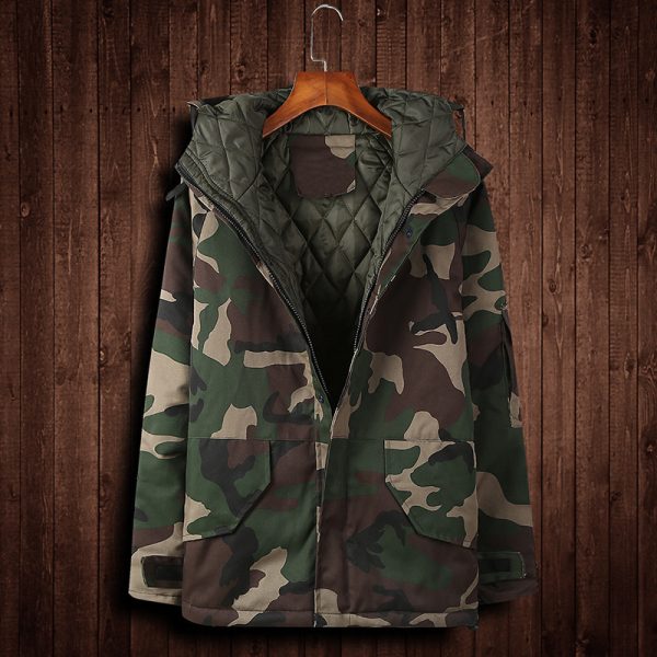Winter camouflage cotton jacket men - Image 2