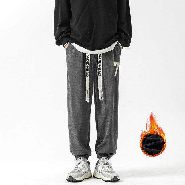 Men's Heavy European Cotton Padded Leggings Casual Pants In Autumn And Winter - Image 5