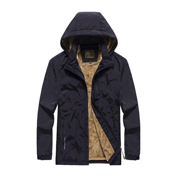 Jacket Men Plus Fleece Thick Casual Jacket Coat Youth - Image 6