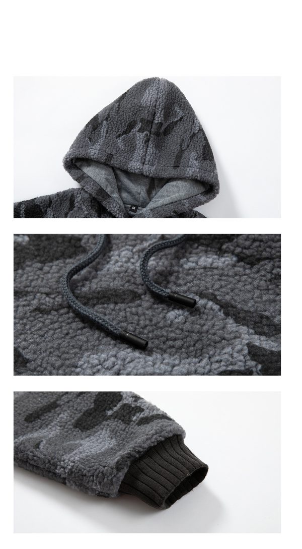 Loose Casual Hooded Pullover Jacket Men - Image 3