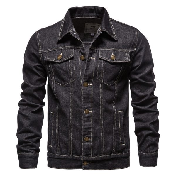 Men's Denim Jacket Cotton Casual Slim Jacket Men - Image 4