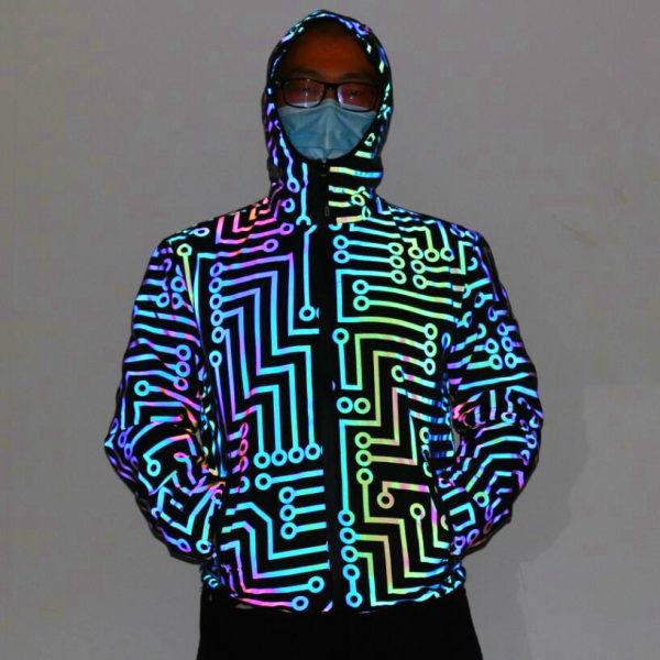 Men And Women Colorful Reflective Jacket - Image 5
