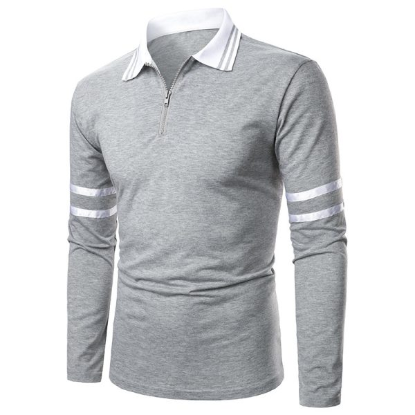 Men's POLO shirt with solid color arm web