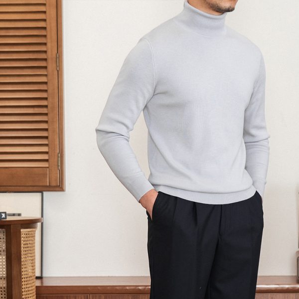 Autumn And Winter Wool Bottoming Sweater Men - Image 4