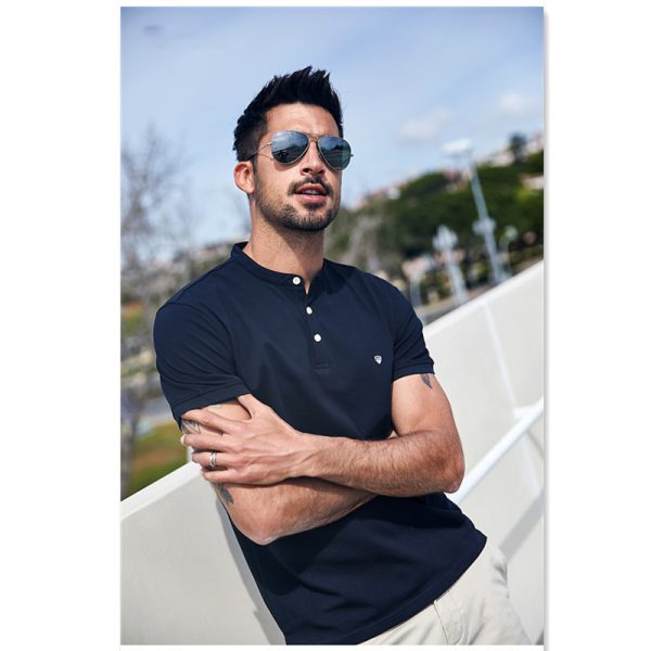 Men's Stand Collar Short Sleeve POLO Shirt - Image 2