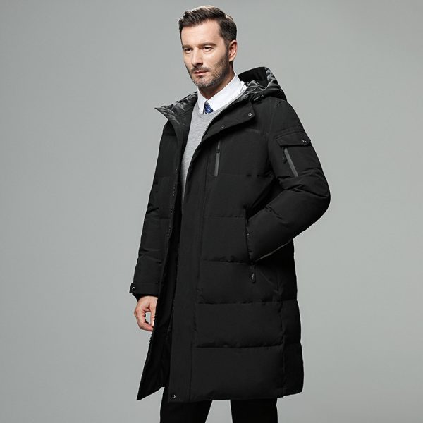 Long padded down jacket for men - Image 5