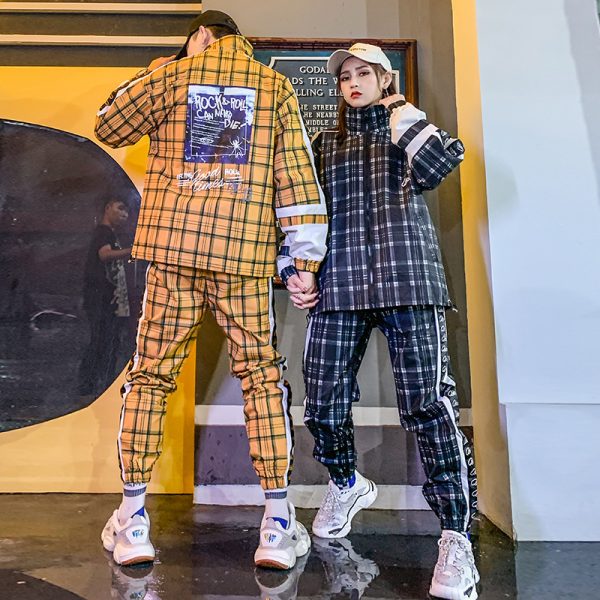 Plaid men and women jacket suit - Image 2